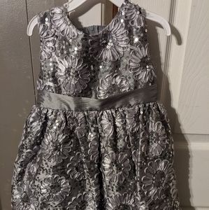 Silver formal girl's dress